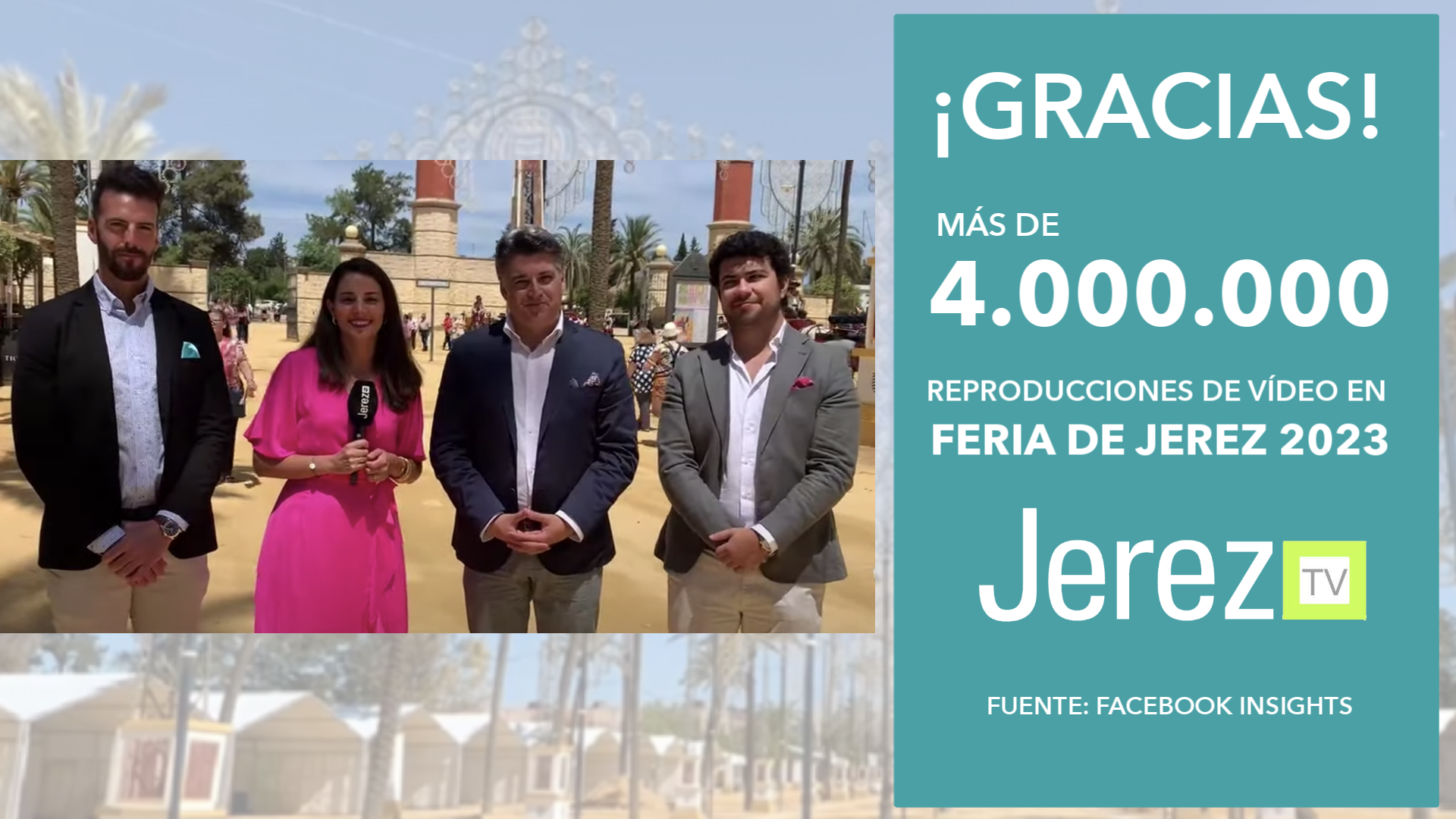 Jerez Televisión Datos Audiencia equipo Feria de Jerez 2023 rotu