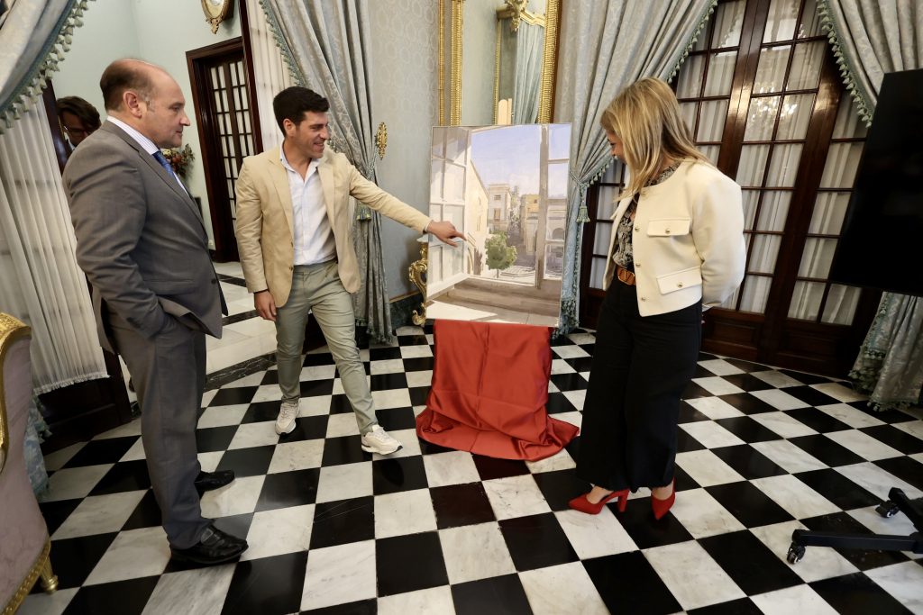 Eduardo Millán firma el cuadro con el que la Diputación conmemora este año el Día de la Provincia
