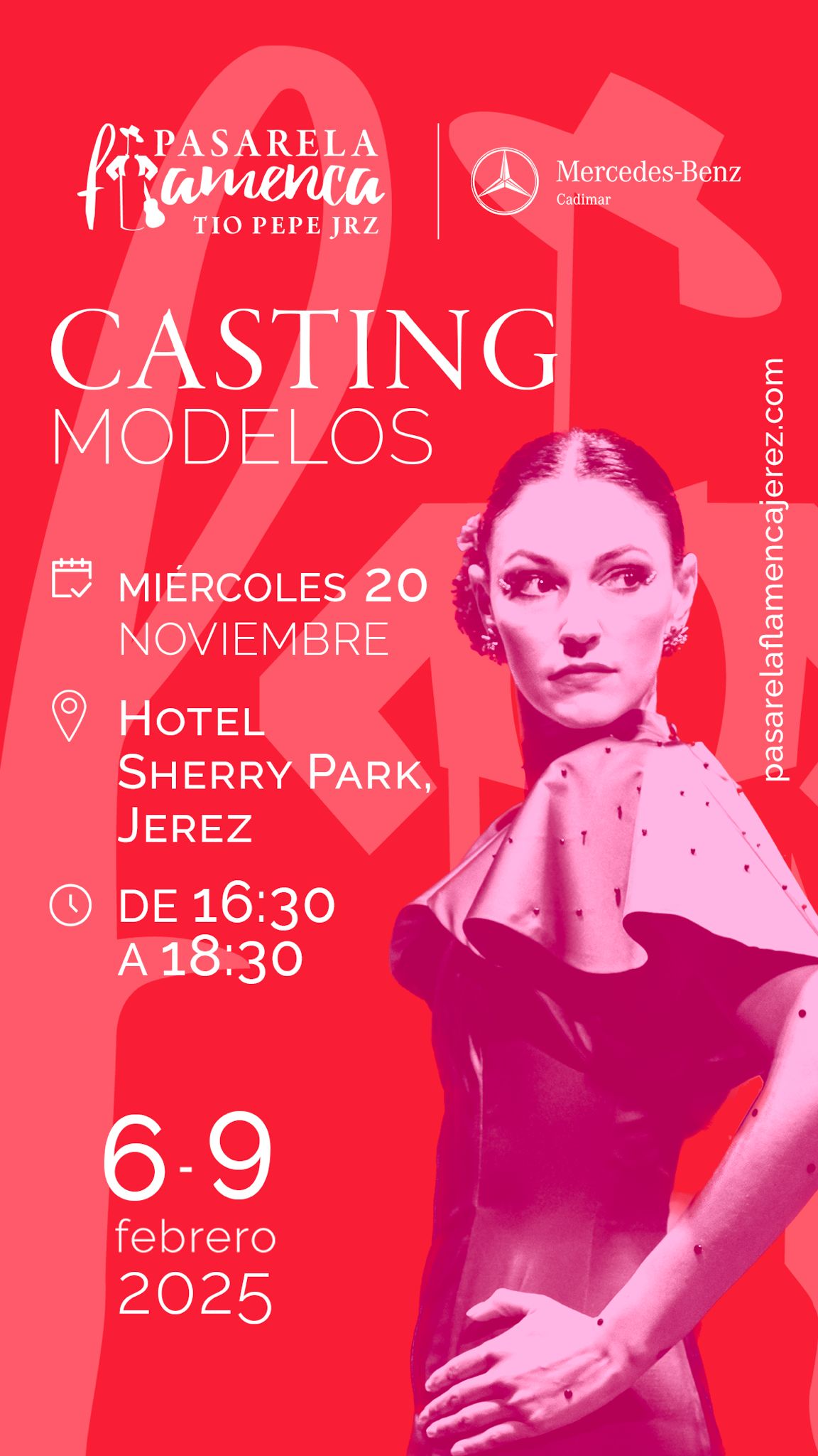 CARTEL CASTING MODELOS PASARELA JEREZ TIO PEPE 2025