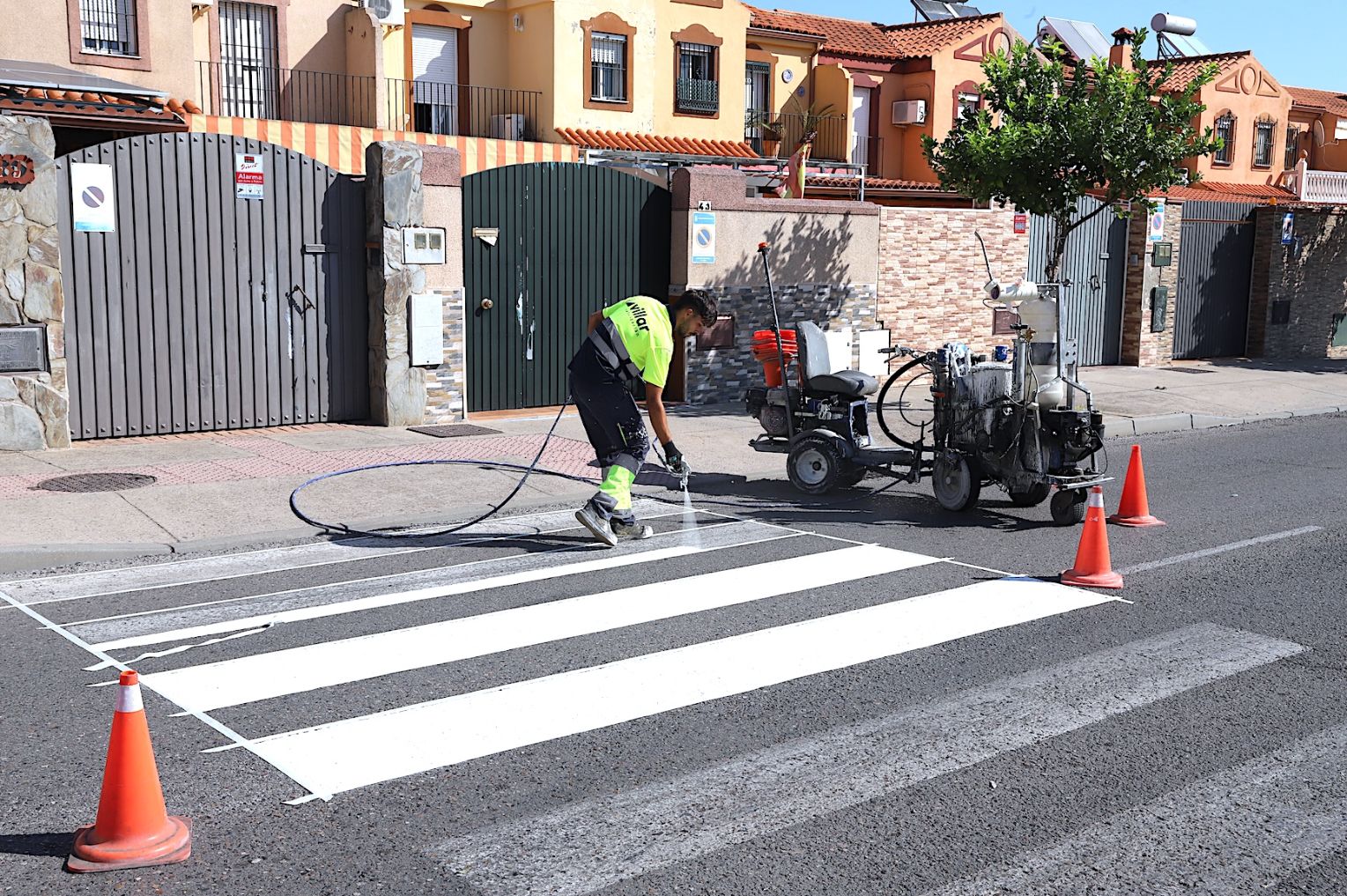 Jerez TV Pintura de señales en La Canaleja_3